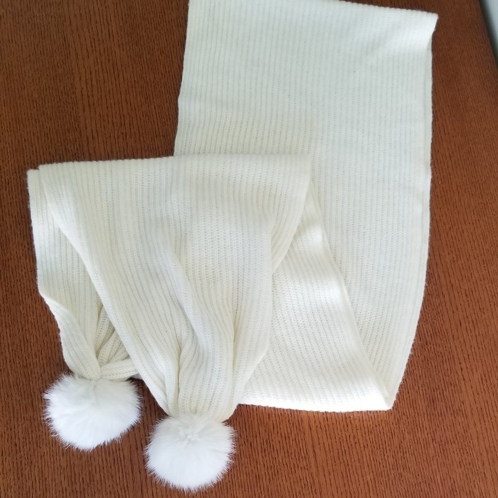 Talbots Pom Pom Scarf Winter Weather Style